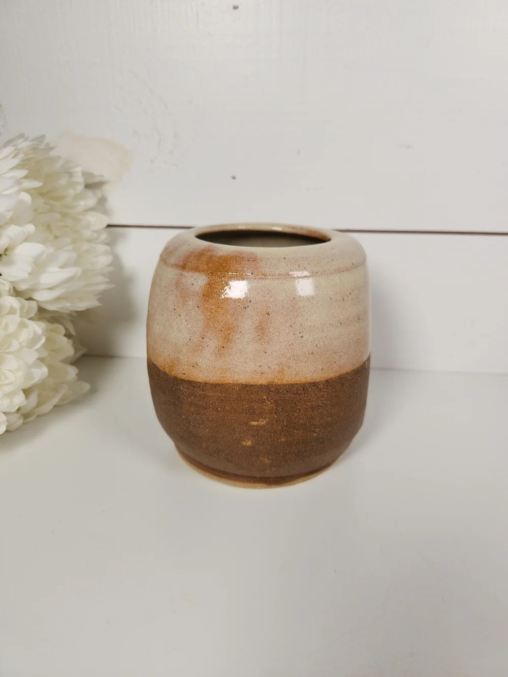 Vintage Rustic Signed Studio Pottery Vase 5.5